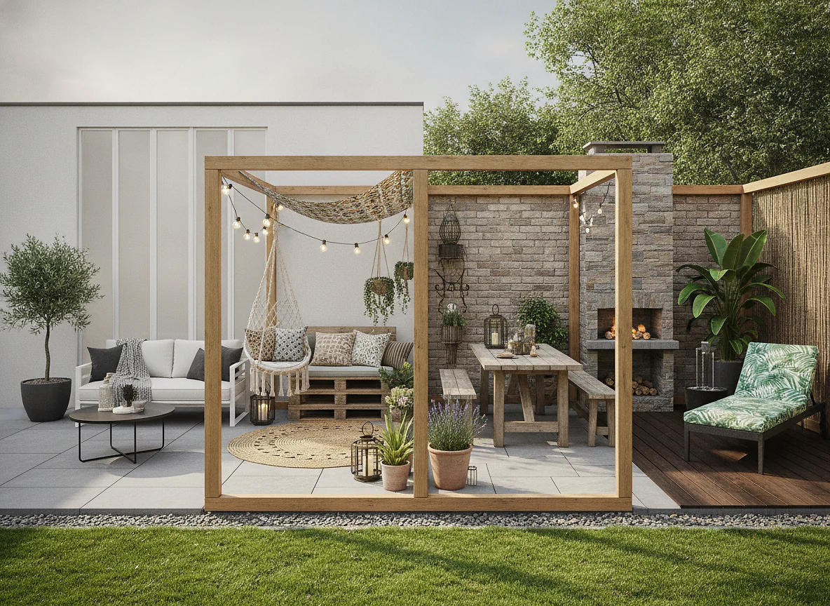 Comparateur de 4 styles pour aménager sa terrasse extérieure