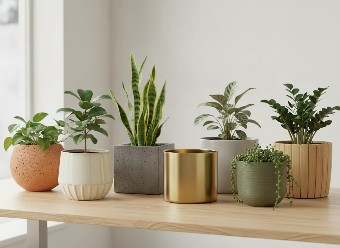 6 matières de pot design intérieur comparées